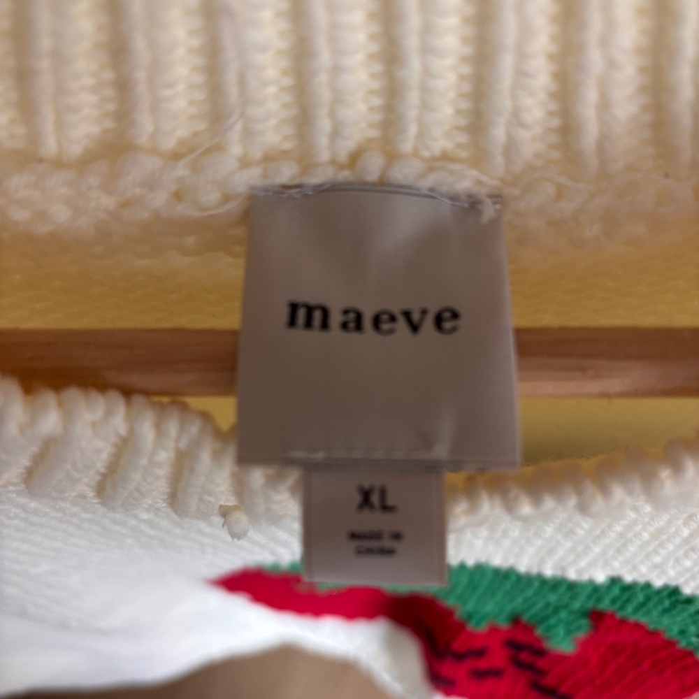 Anthropologie Maeve Pippa Strawberry Sweater - Picture 3 of 3